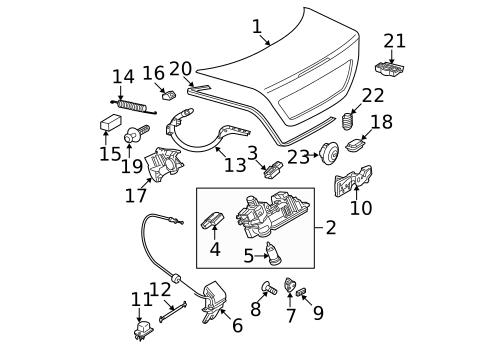 Lid & Components for 2004 Mercedes-Benz E 55 AMG&reg; #0