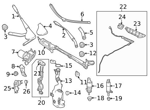 Headlamp Washers/Wipers for 2014 Mercedes-Benz SLK250 #2
