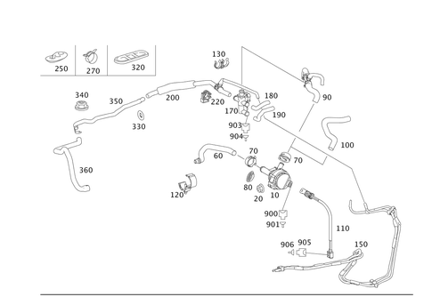 Heating Water Lines for 1997 Mercedes-Benz S500 #0
