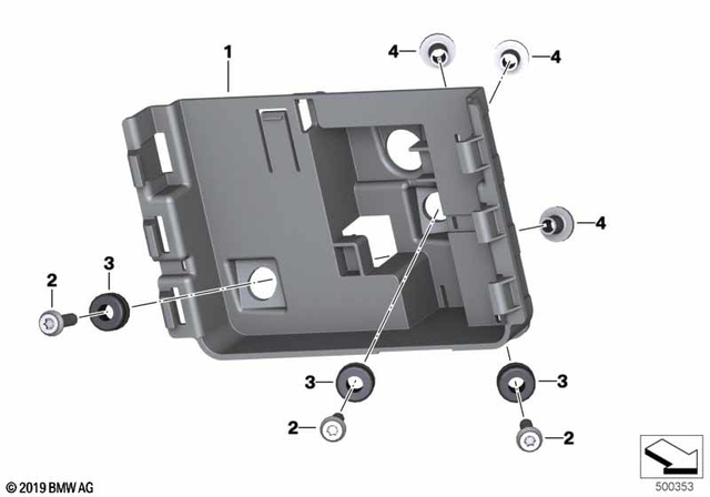 61358396869 - Fuel System: Bracket, Control Unit -  for BMW-Motorrad Image