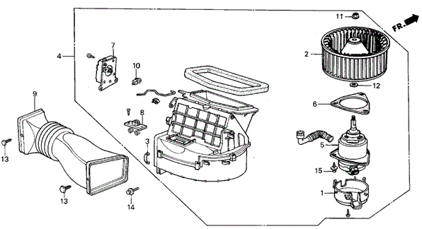 Heater Blower for 1988 Acura Integra #0