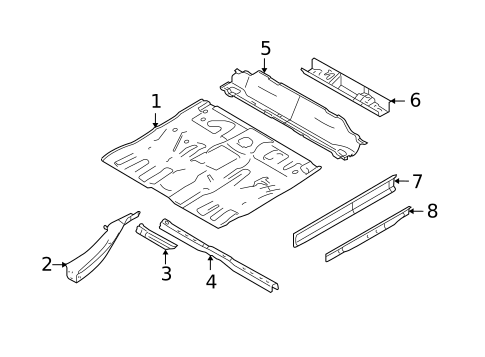 Floor & Rails for 2008 Mercury Mariner #0