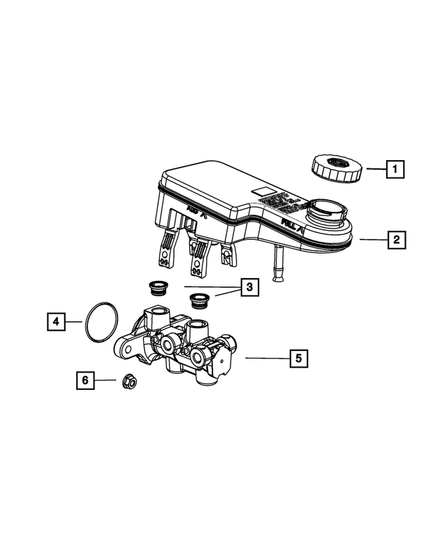 « 5191826AA – Service Brakes : Maître-cylindre/servofrein Joint, Montage pour Mopar Image »