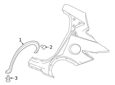 Exterior Trim - Quarter Panel for 2019 INFINITI QX30 #0