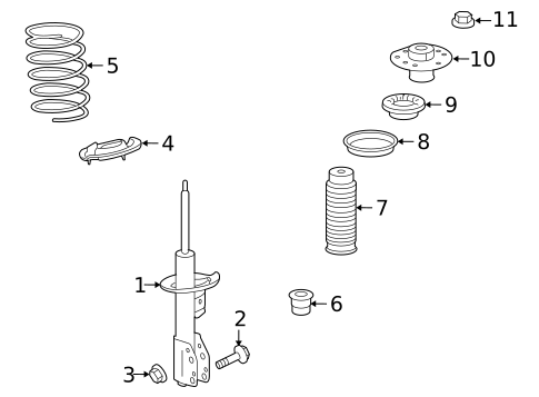 Struts & Components for 2008 Saturn Vue #0