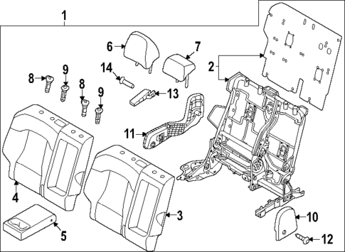 Rear Seat Components for 2025 Kia Sportage #0