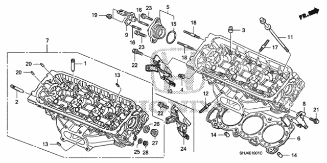 Rear Cylinder Head (1) for 2005 Honda Odyssey #0