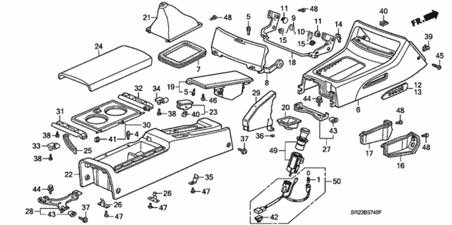 Console for 1995 Honda Civic del Sol #0