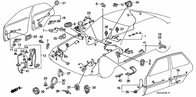 Cabin Wire Harness for 1987 Honda Accord #0