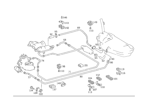 Fuel Lines for 1993 Mercedes-Benz 300TE #2