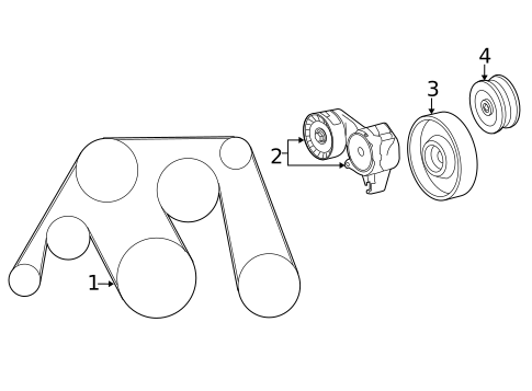 Belts & Pulleys for 2015 Lexus LS460 #0