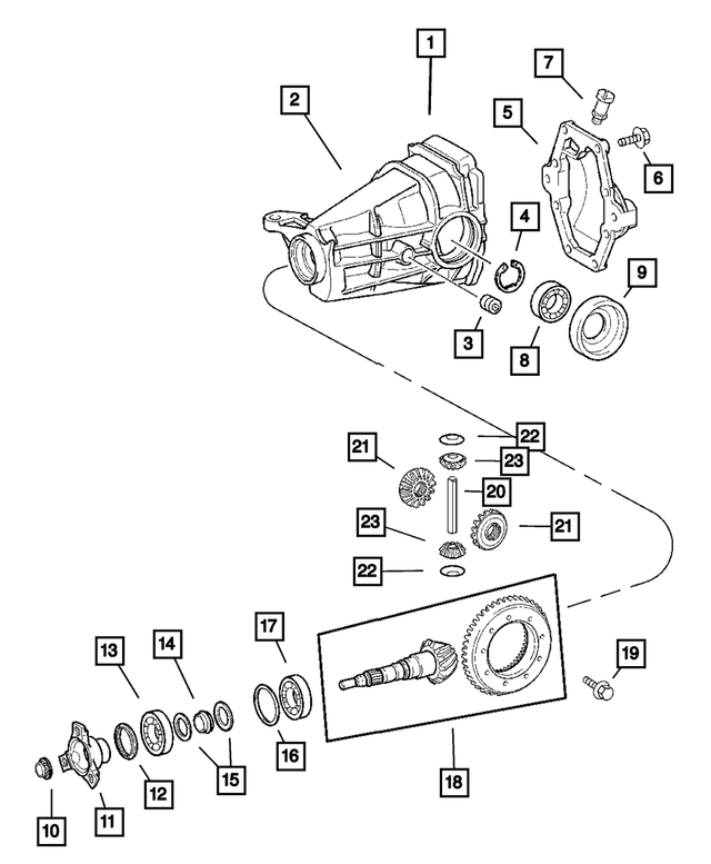5099238AA - Rear Axle: Rear Axle Housing for Mopar Image