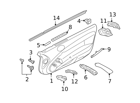 Interior Trim - Door for 2010 Mitsubishi Eclipse #0