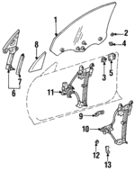 6811220520 - Body: Door Glass for Toyota: Celica Image