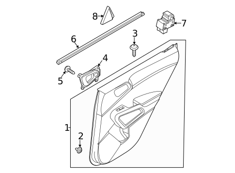 Interior Trim - Rear Door for 2025 Kia Soul #0