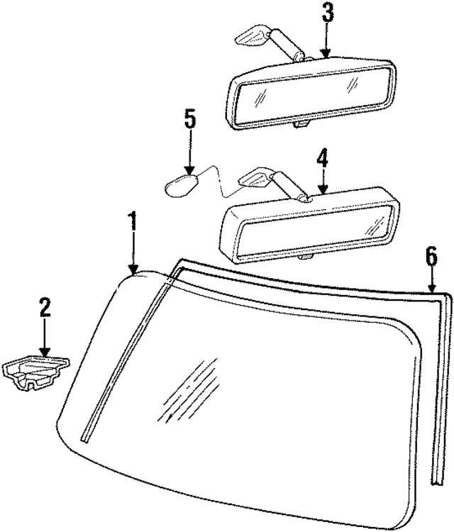 5017526AA - Body: Windshield for Mopar Image