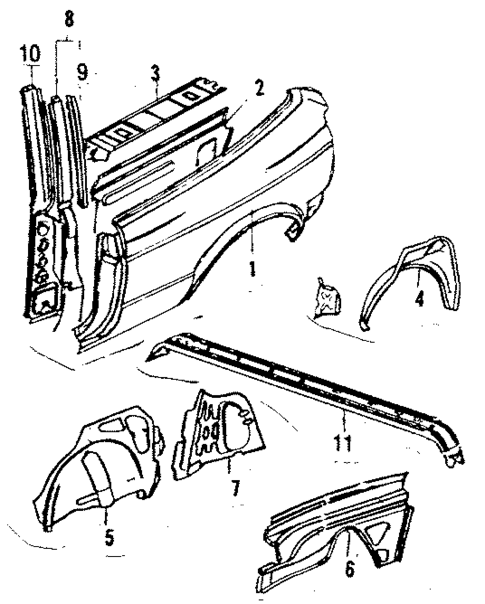Quarter Panel & Components for 1986 Volkswagen Cabriolet #0