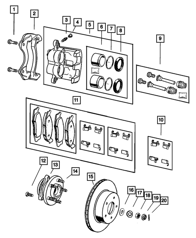 « 5093189AB – Service Brakes : Frein Vis De Purge pour Mopar Image »