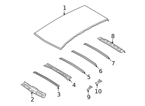 Roof & Components for 2012 Hyundai Elantra #0