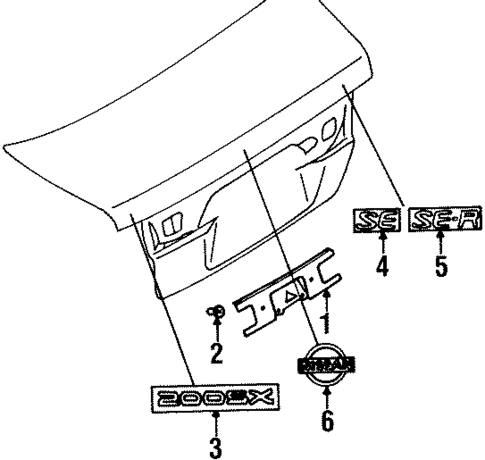 Exterior Trim - Trunk for 1998 Nissan 200SX #0