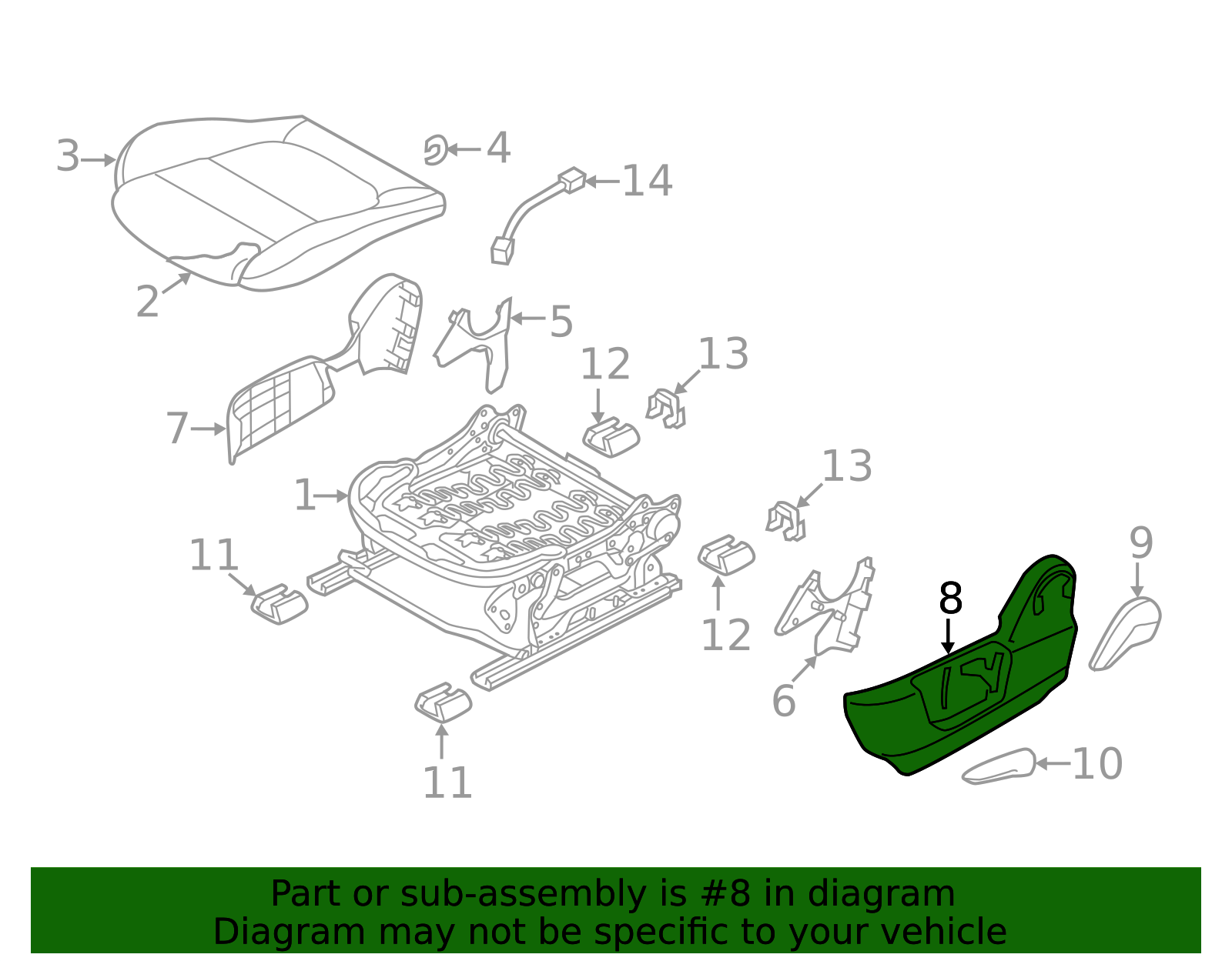 BJS7-88-1H3-02 - Seat Trim Panel - 2014-2018 Mazda 3 | Mazda Swag