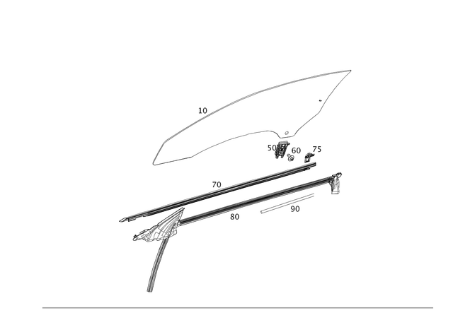2319890098 - Front Doors: Sealing Cord for Mercedes-Benz: SL400, SL450, SL550, SL63 AMG, SL65 AMG Image image