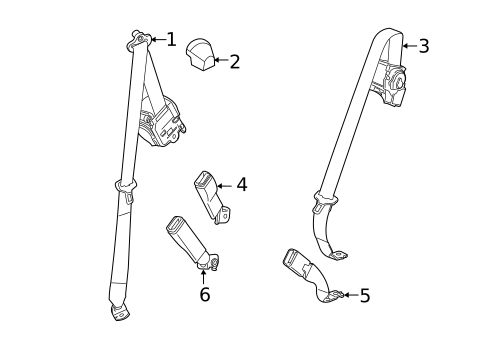 Rear Seat Belts for 2024 Chevrolet Blazer #0