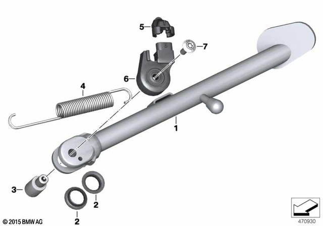 46527716564 - Frame and Mounting Parts: Side Stand for BMW-Motorrad Image