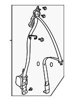 93167226 - Electrical: Belt &amp; Retractor for Saab: 9-3, 9-3X Image