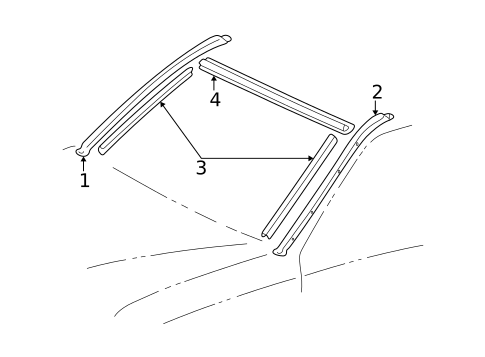 Reveal Moldings for 1998 Toyota Land Cruiser #0