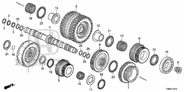 AT Secondary Shaft - Clutch (Low/2nd-5th) (6AT) for 2017 Honda Accord #0