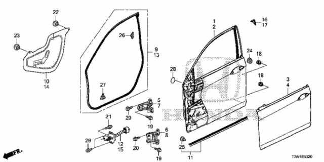 Front Door Panels for 2014 Honda Accord #0