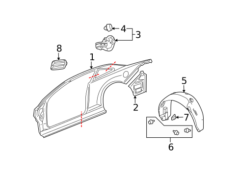 Quarter Panel & Components for 2008 Pontiac G5 #0