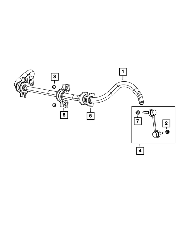 68091836AB - Front Suspension: Stabilizer Bar Link Kit, Right for Mopar Image image