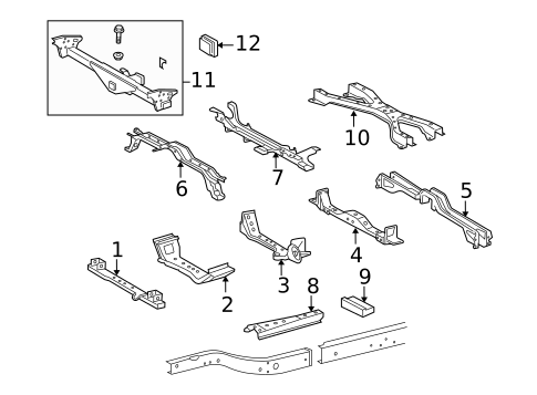 Crossmembers & Components for 2006 Toyota Tacoma #0