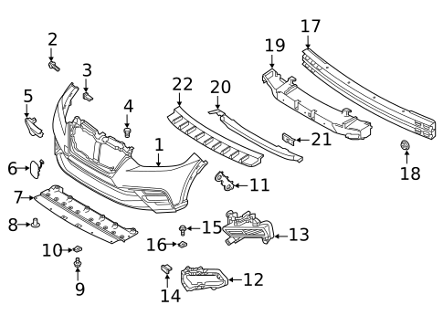 Bumper & Components - Front for 2018 Nissan Kicks #0
