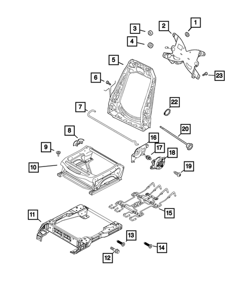 Front Seats - Adjusters, Recliners, Shields and Risers for 2016 Ram ProMaster City #0