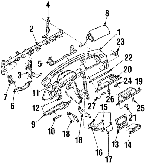 Instrument Panel Components for 1996 INFINITI I30 #0