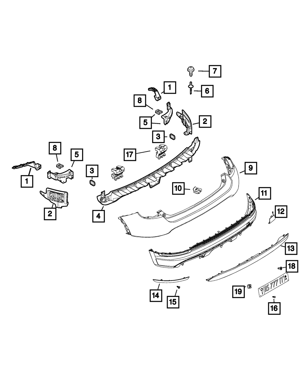 2016-2018 Fiat 500X Rear Fascia 6AP511XHAA | My Mopar Parts