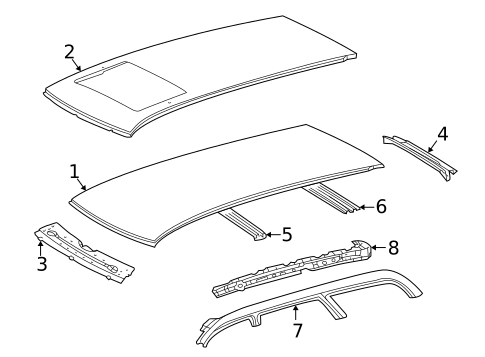Roof & Components for 2000 Mercedes-Benz E320 #0