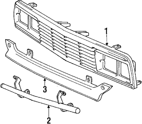Grille & Components for 1985 Dodge Power Ram 50 #0