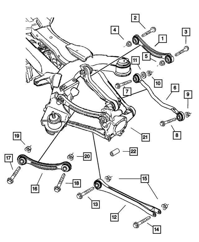 4743311AA - Rear Suspension: Camber Link, Left for Mopar Image