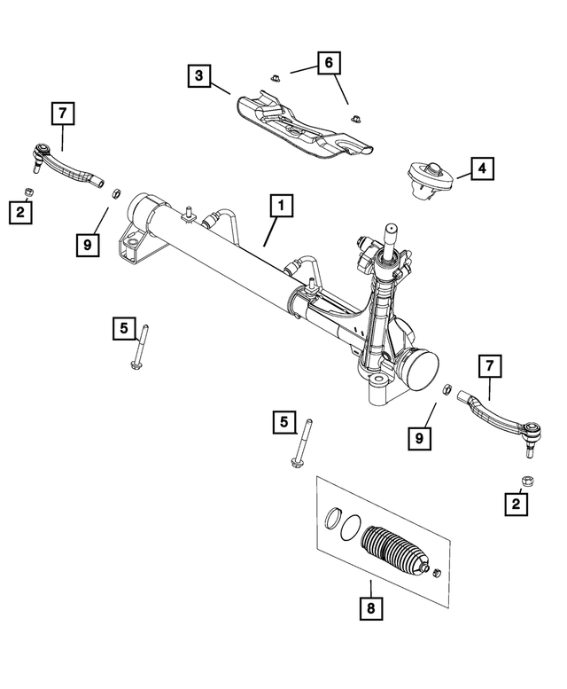 R8440710AA - Steering: Rack And Pinion Gear, Remanufactured for Mopar Image image