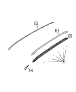 5UP34RXFAC - Body Sheet Metal Except Doors: Roof Joint Molding, Right for Mopar Image