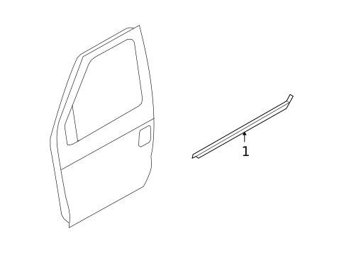 Exterior Trim - Front Door for 2010 Ford E-250 #0