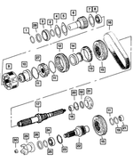 83503532 - Transfer Case Model 242 [DHP]: Snap Ring for Dodge: Dakota, Durango, Nitro, Ram 2500, Ram 3500 | Jeep: Commander, Grand Cherokee, Liberty Image