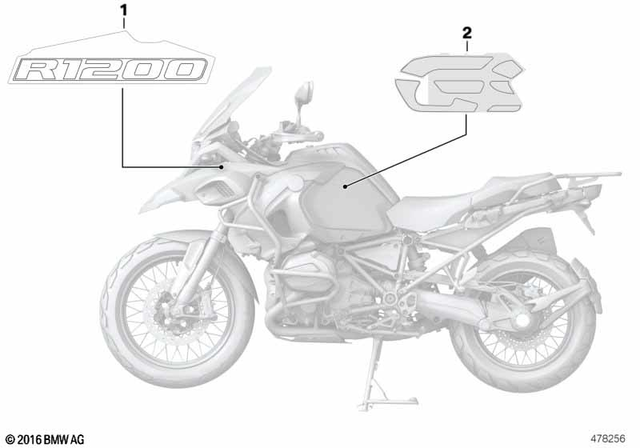 51148544498 - Body Equipment: Lettering Right -  for BMW-Motorrad Image
