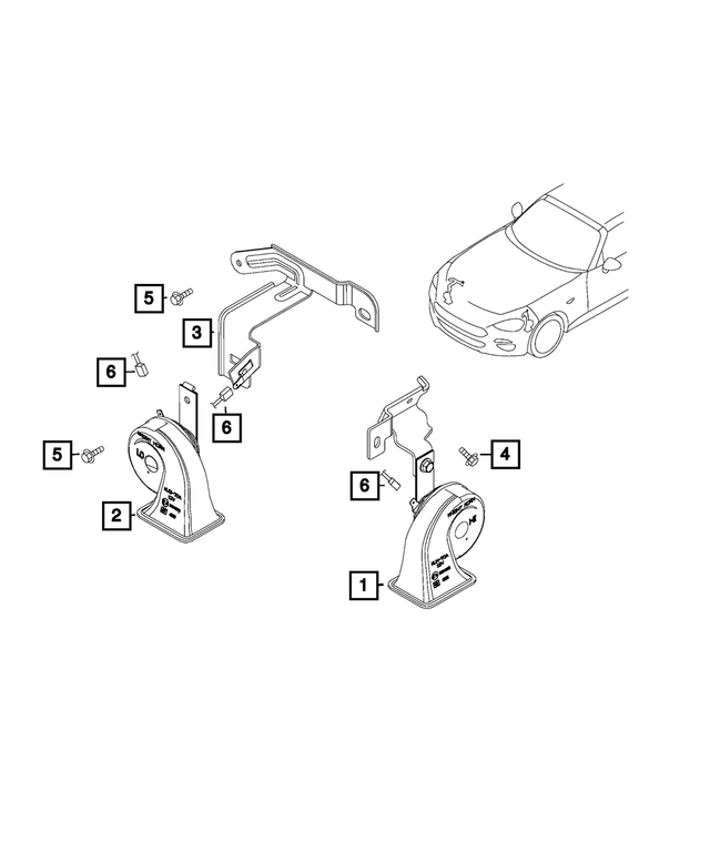 68628207AA - Electrical: Horn for Mopar Image image