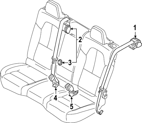 Rear Seat Belts for 2026 Volvo EC40 #0