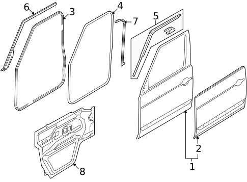 Door & Components for 2003 Land Rover Range Rover #0